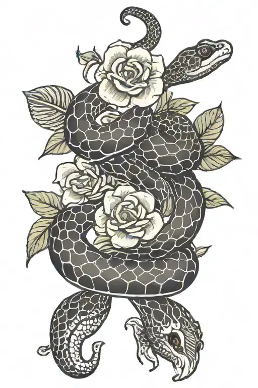 Flower Snake Wrapped