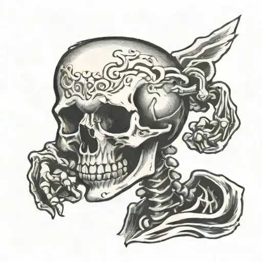 Skeleton Grabbing Neck