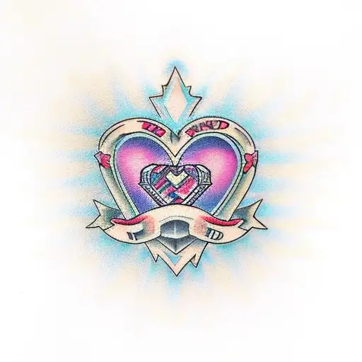 Diamond Pierced Heart
