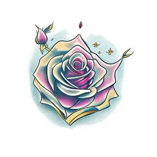 Beauty And The Beast Rose In A Vase