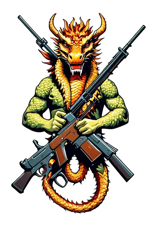 Holy Dragon Holding 2 Ak47