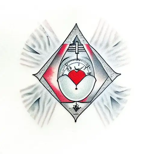 Roman Numeral Red Heart Next To It