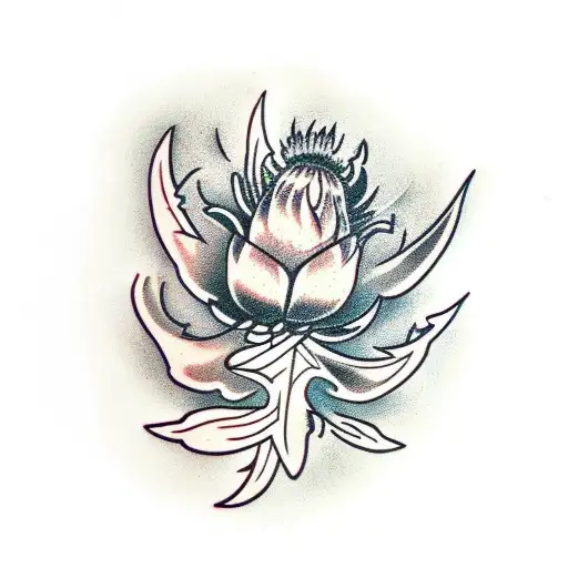 Scottish Thistle And Tudor Rose Entwined