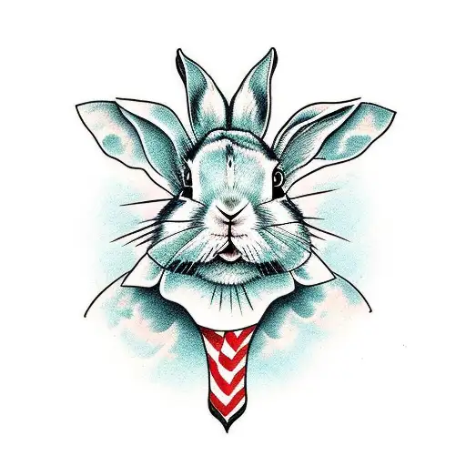 Rabbit Sitting In Moon