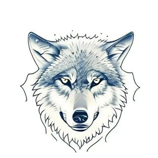 Wolf Representing A Lone Wolf Or Wolf Pack