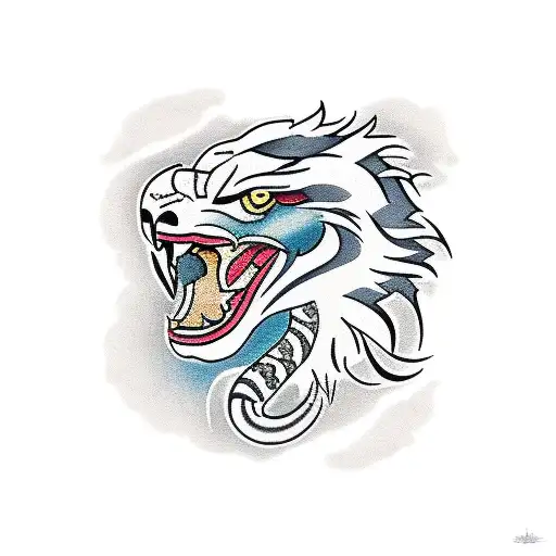 Lion Snake And Eagle