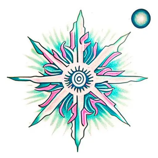 Snowflake With A Sun On It