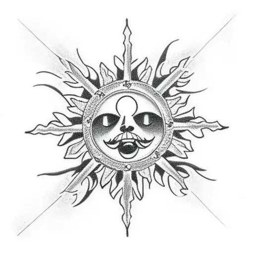 Snowflake With A Sun On It