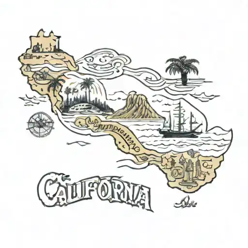 California With Los Angeles In The Middle
