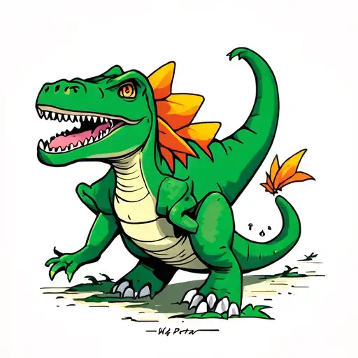Reptar The Dinosaur From Rugrats