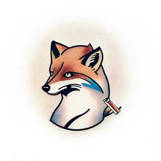 Fox Smoking A Cigarette