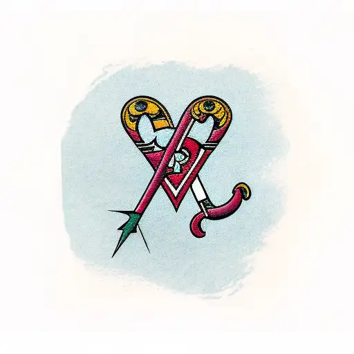 Initials In Arrow Heart