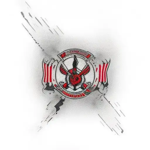 Ukrainian Flag In Black And Red Colors With Blood