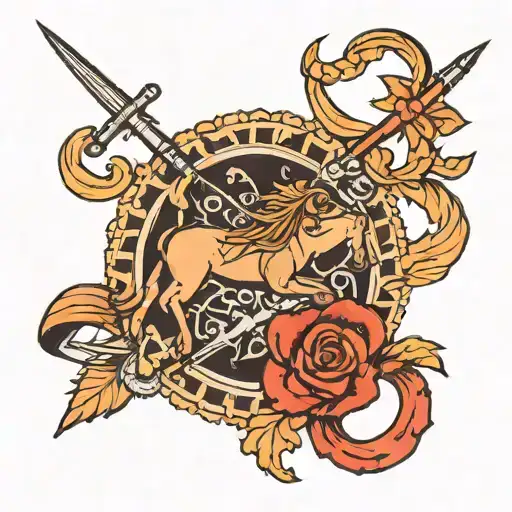 Simple Sagittarius Tattoo Design