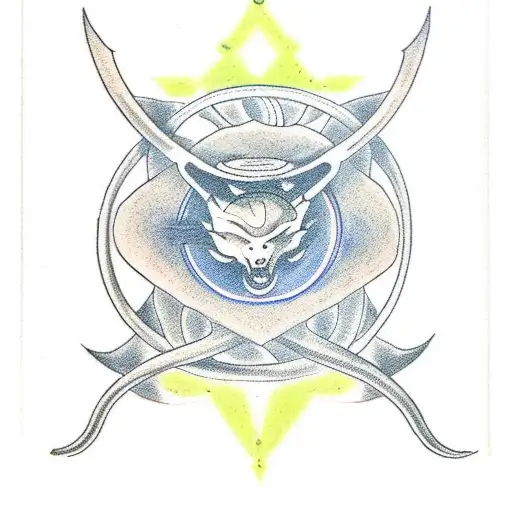 Tarot Card With Ouroboros Expressing Duality