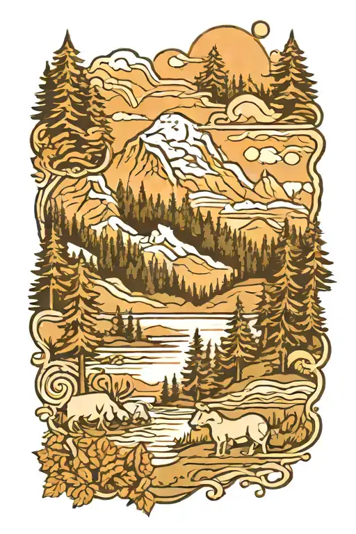 Nothern Forest And Mountains