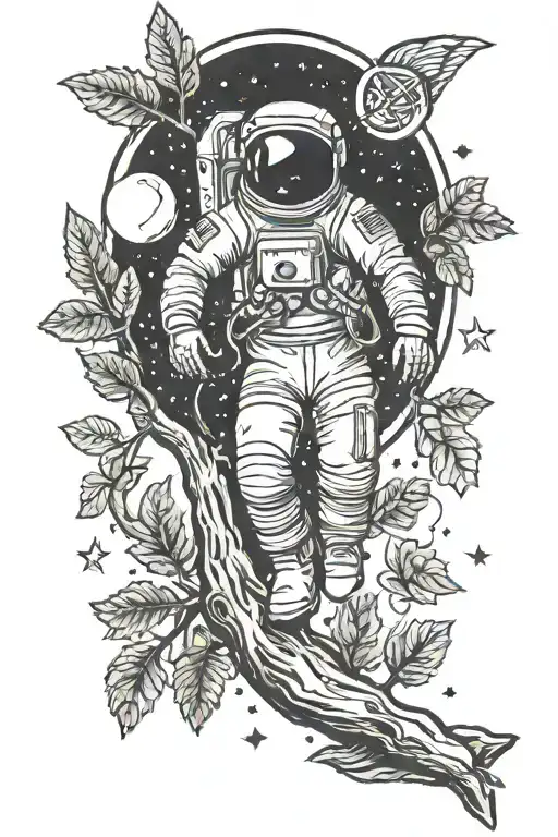 Astronaut And Trees