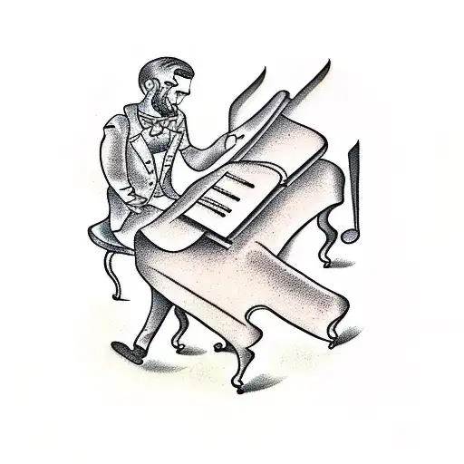 Piano With Music Sheet