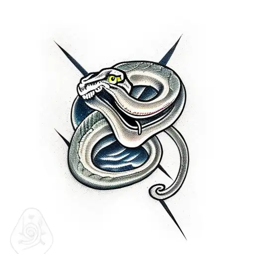 Snake With Grim Reaper Stabbing