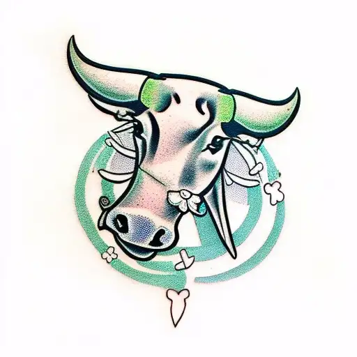 Bull With 4 Leaf Clover