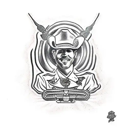 A Raceing Chariot And Cowboy Boots And Hat