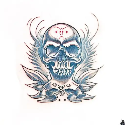 Skull Un The Background A Crux Decussata