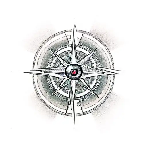 Eye Of Agamotto Blended With A Vintage Compass Design