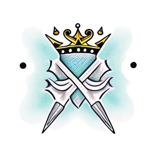 Ant Wearing Crown Holding Diamond