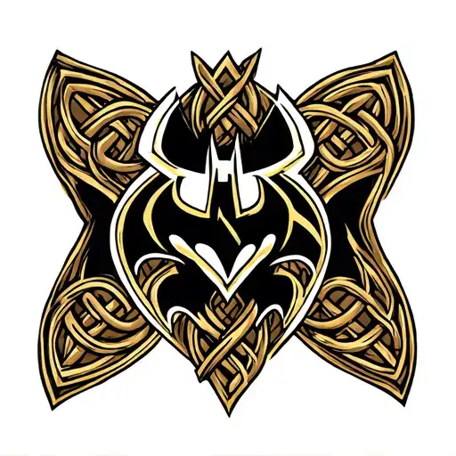 Batman Symbol Celtic Knot