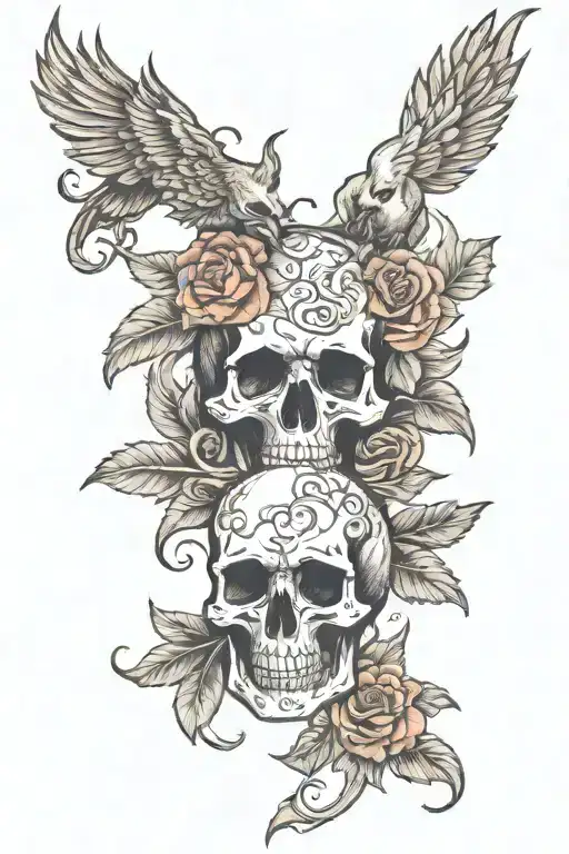 Phoenix Skull Roses