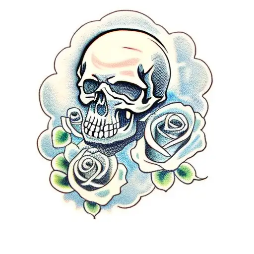 Skull With Roses