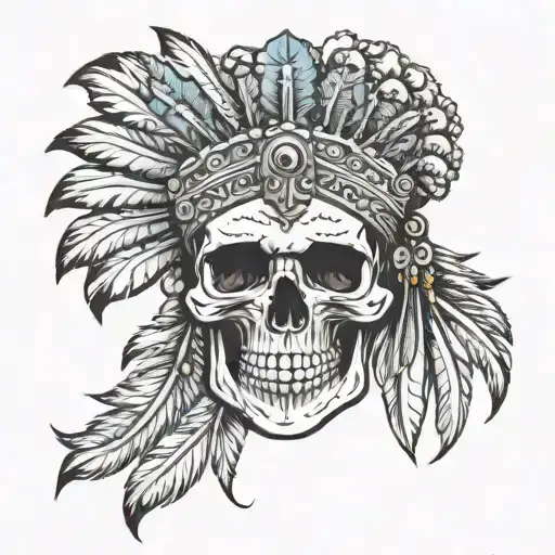 Head Dress Skull Wearing