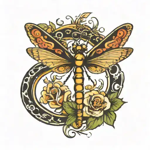 Dragonfly And Horseshoe