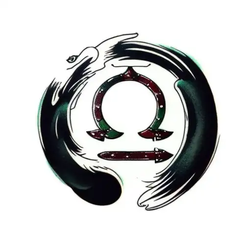 The Zodiac Sign Libra Red And Green Color