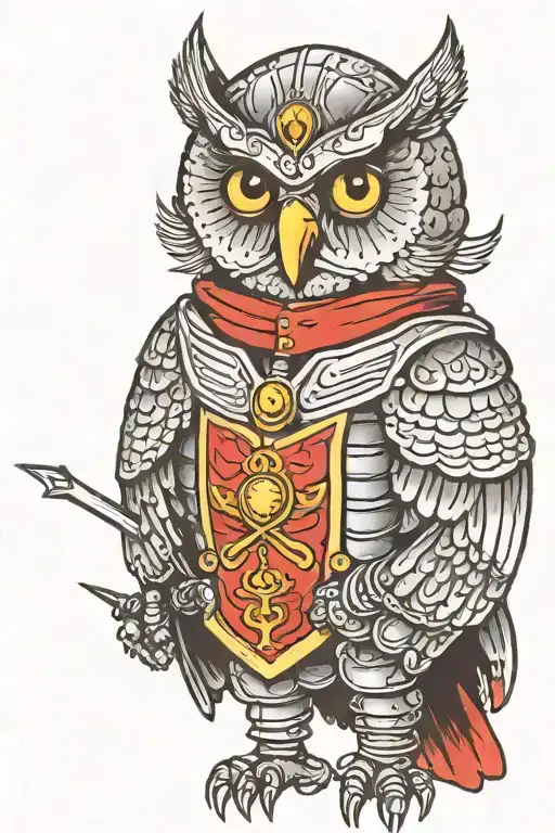 Owl In A Suit Of Armor