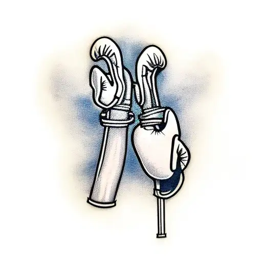 Paws With Horse Shoe With Boxing Gloves With Piston