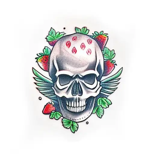 Skull On Strawberry