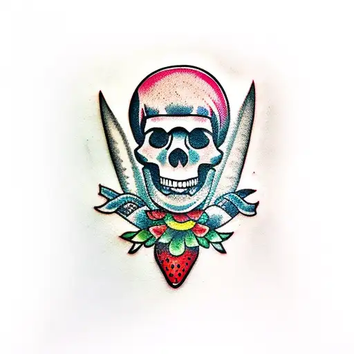 Skull Shaped Strawberry