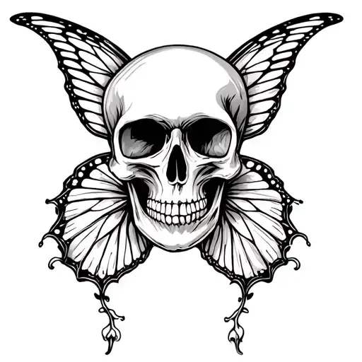 Death Skull Butterfly Wings