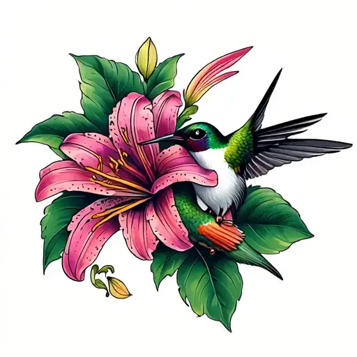 Astrimarium Lily And Humming Bird