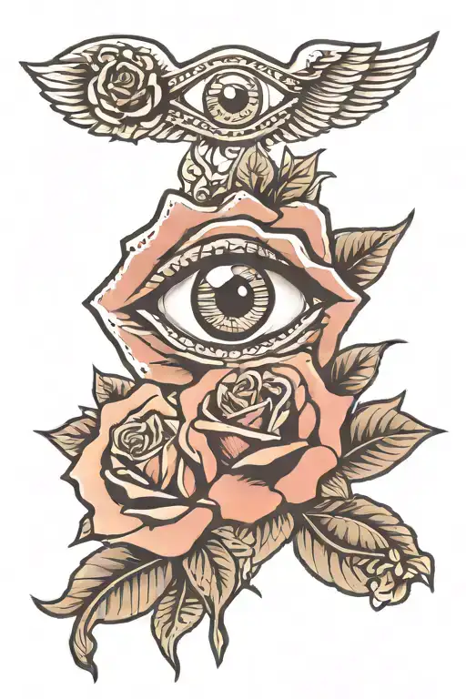 Eye With A Rose