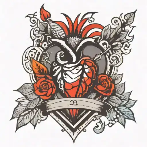 Black And Grey American Traditional Frozen Heart