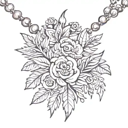 Rosemary Beads Necklace With A P