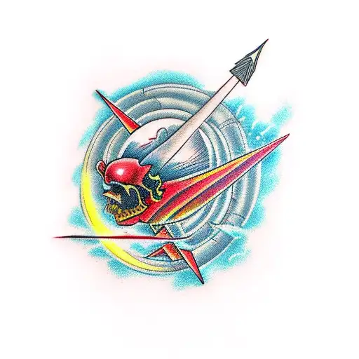 Red Thunderstorm In Space