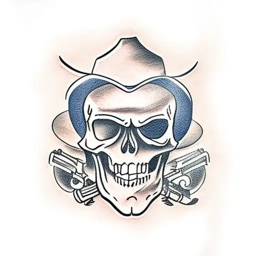 Shootout Between Skeleton Cowboys