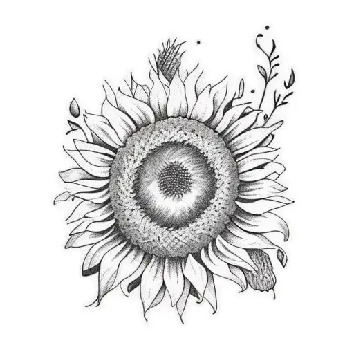 Sunflower And Wildflowers