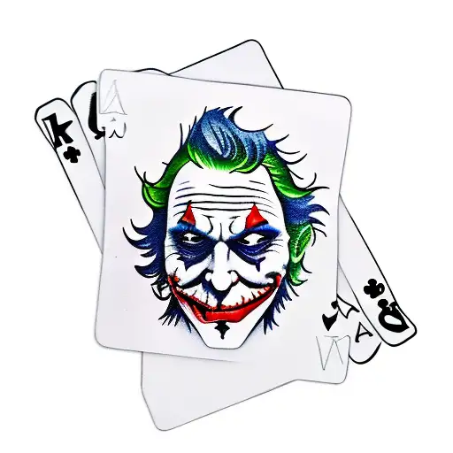 Simple Joker Cards Logo With Color