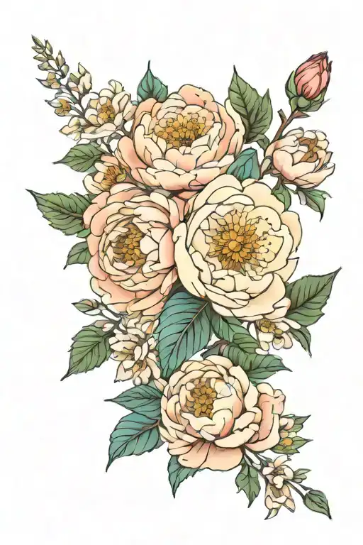 Peony Rose Aster Flower Blooming