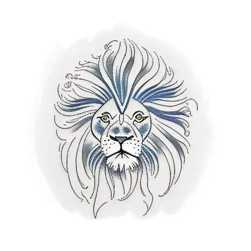 Lion Willow Tree Tattoo