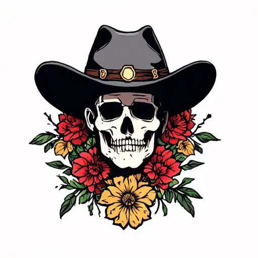 American Traditional Style Tattoo Dark Western